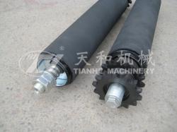 TH3826型 鋼制雙(shuang)鏈包膠可調(diào)積放輥筒